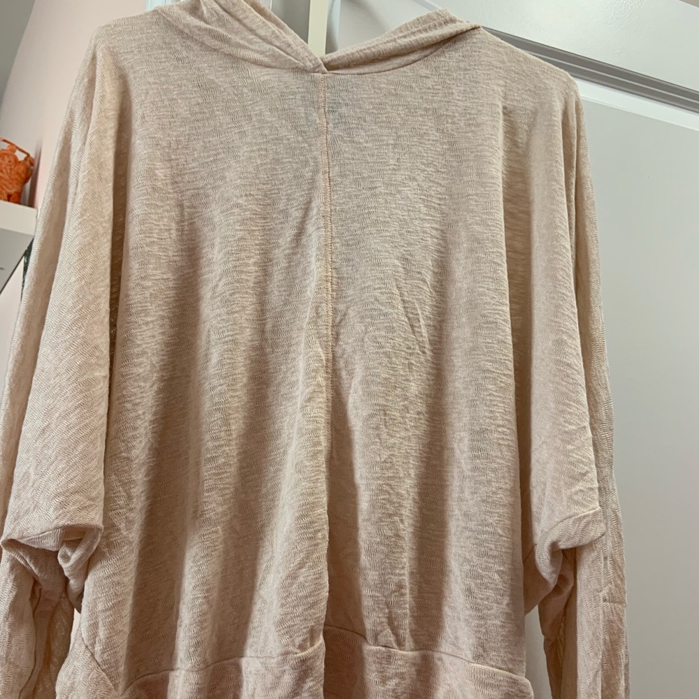 Cream Hoodie- Over sized